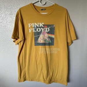 Pink Floyd Graphic T-Shirt in Mustard Yellow